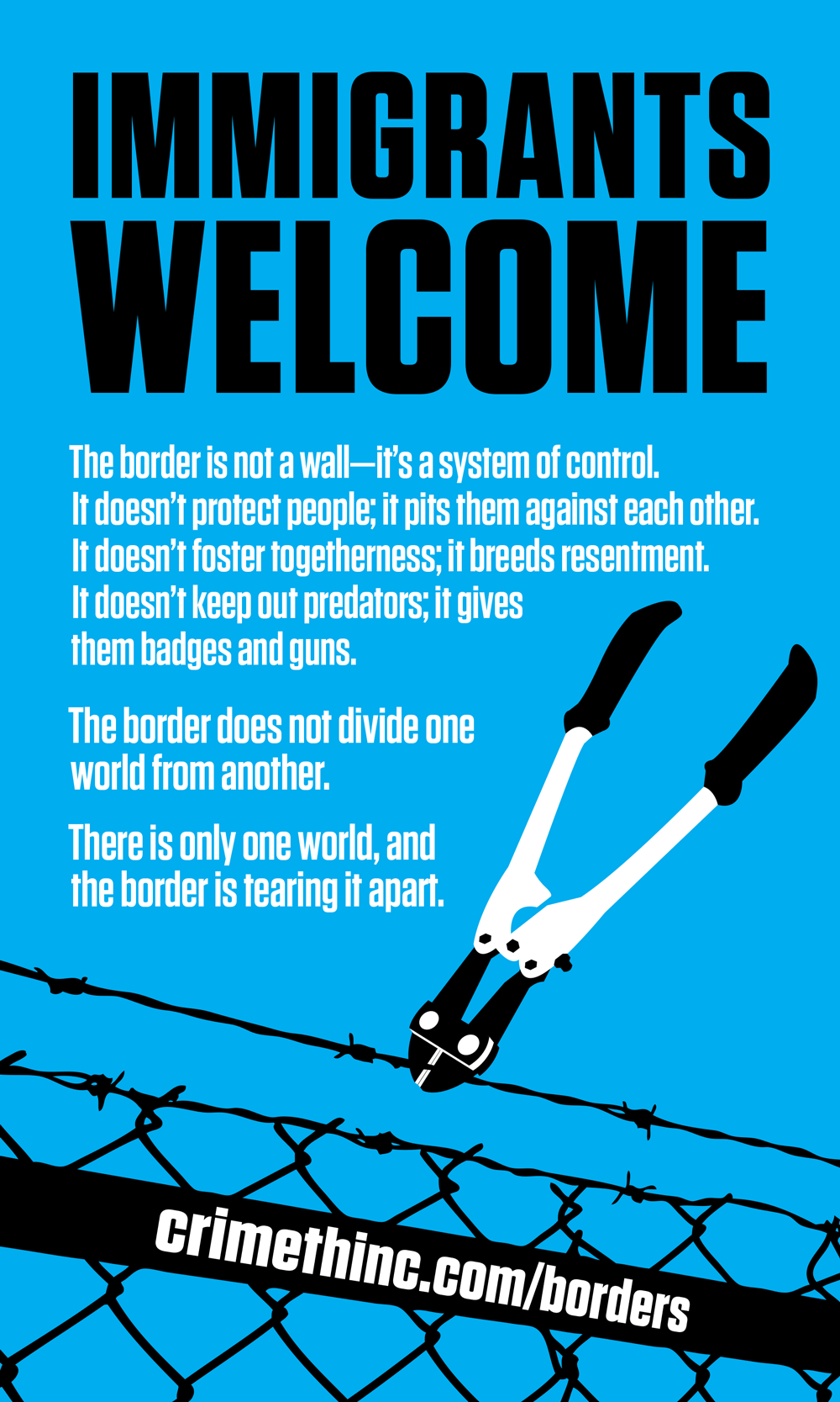 Photo of ‘Immigrants Welcome’ front side